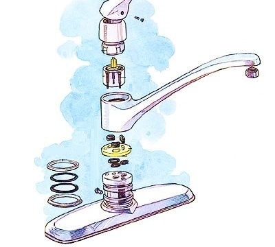 Дизайн на крана за вода: подробни диаграми на вътрешността на всички видове смесители